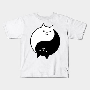 Yin Yang Cats Kids T-Shirt